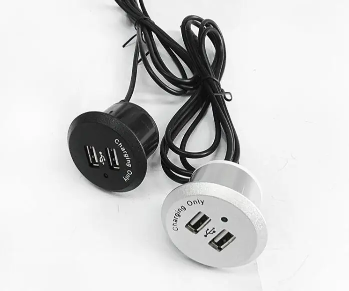 2019 круглая мини двойная USB зарядка розетка для мебели диван или край быстрое