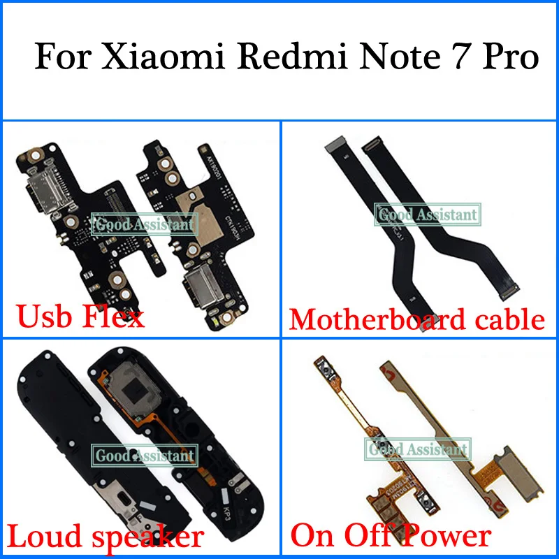 Гибкий Usb кабель для материнской платы Xiaomi Redmi Note 7 Pro громкий динамик ВКЛ./ВЫКЛ.
