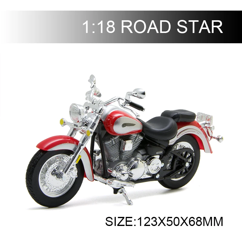Maisto 1:18 мотоциклетные модели YAMA ROAD STAR Red Diecast Moto миниатюрная гоночная игрушка для