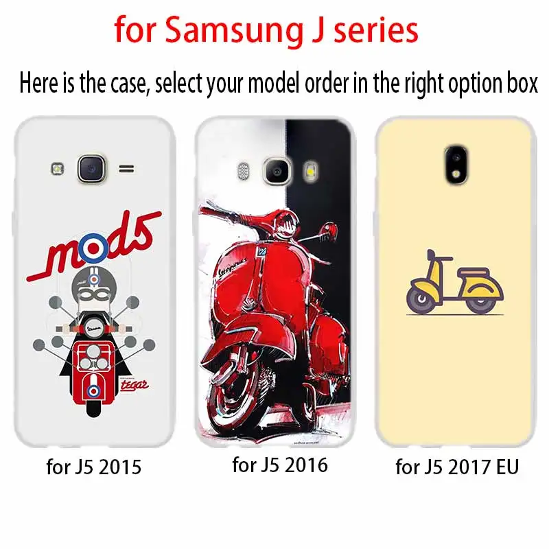Чехол Vespa для скутера Samsung J8 J4 J6 Plus 2018 J5 J3 J7 2017 EU 2016 Prime силиконовый чехол телефона