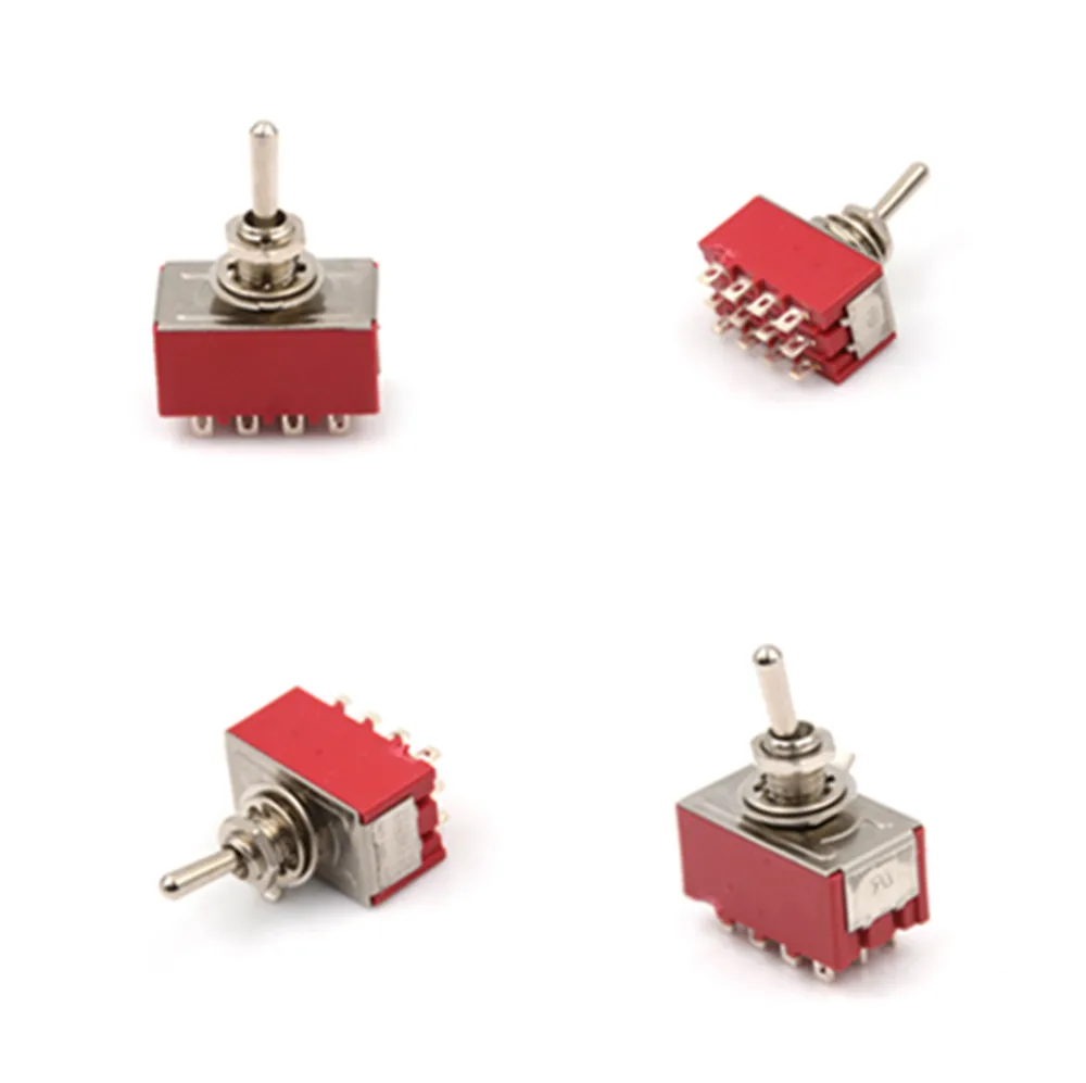 Новый 6A/125VAC 2A/250VAC 12 контактный 4PDT Вкл/вкл 2 позиционный мини