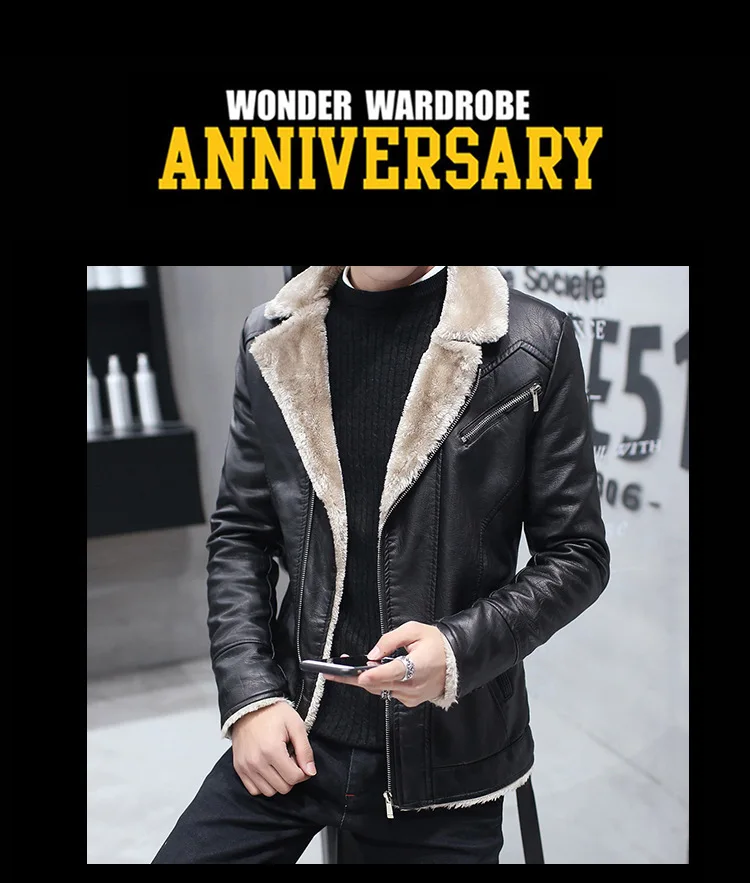 Зимние новые мужские повседневные куртки, модные теплые кожаные куртки для молодых мужчин