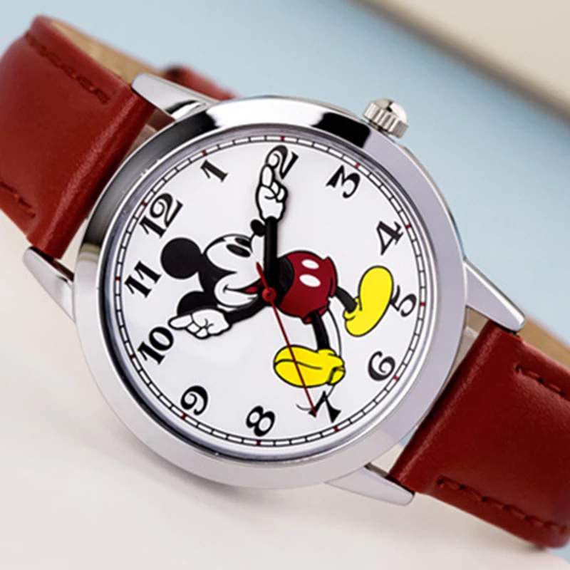 Disney Микки часы происхождение наручные женские Для женщин бренд знаменитые