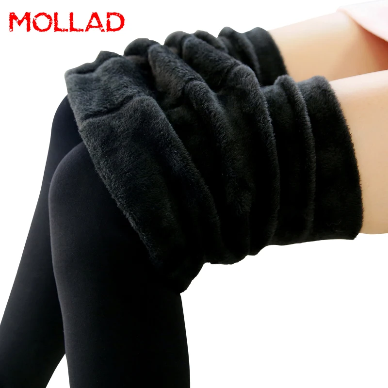 

Женские утепленные леггинсы MOLLAD, эластичные плотные бархатные штаны для тренировок, Осень-зима 2018