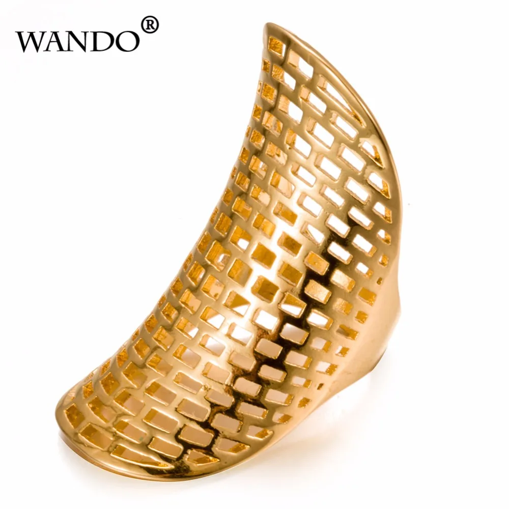 Большие кольца WANDO из 24 каратного золота для женщин свадебный подарок кольцо