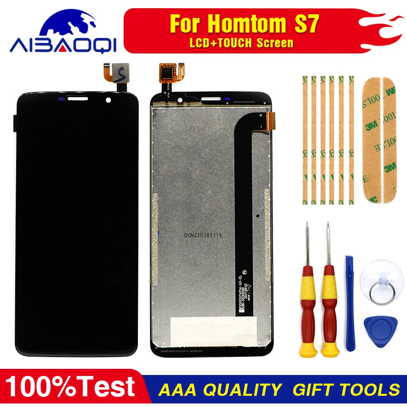 Новый Сенсорный экран ЖК дисплей Экран для HOMTOM S7 с корпусом запасные части +