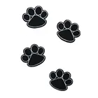 4 шт., милые черные нашивки с изображением животных