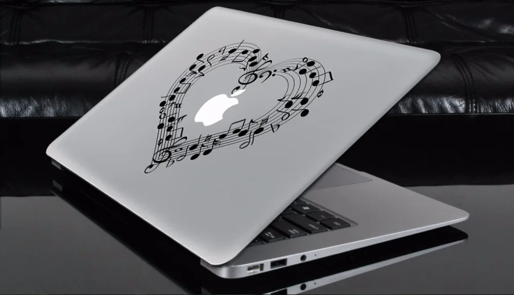 Наклейка Love music для ноутбука стикер MacBook Air/Pro/Retina 11 &quot13&quot 15 &quotкомпьютера Mac крутая