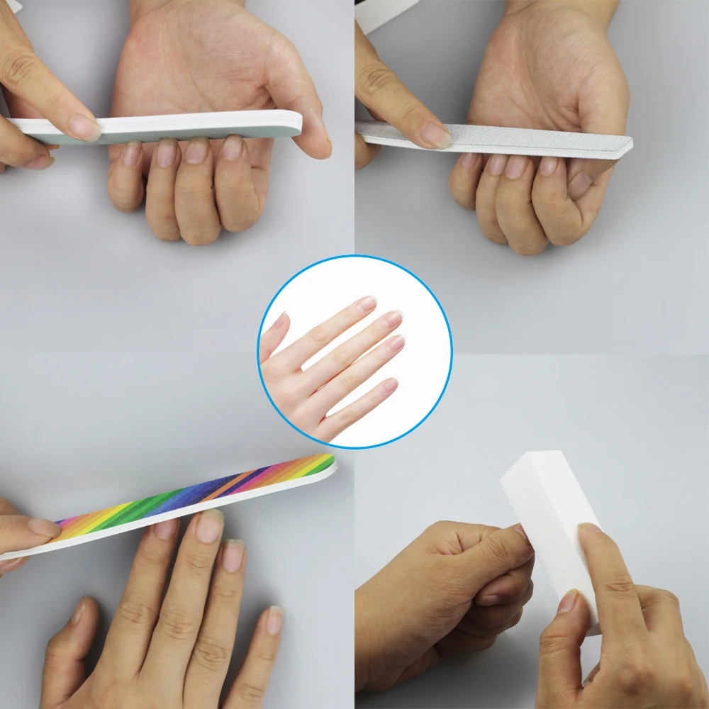 DIY Nail Art Manicure Pedicure Accessories Tools Sanding Files Shiner Buffer Block For UV Gel Kit Polish 6Pcs/set | Красота и