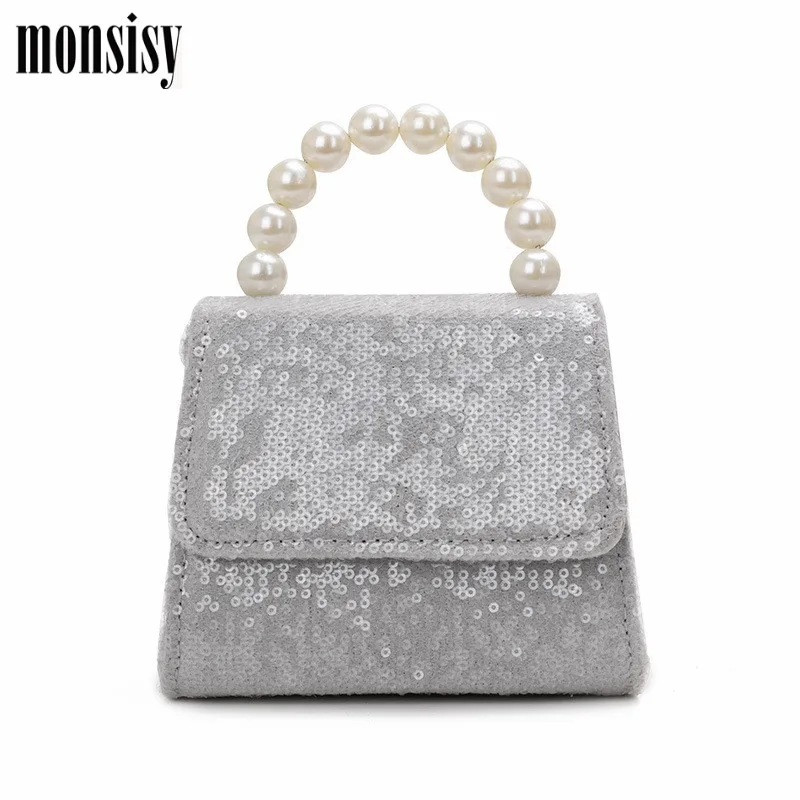 Monsisy/Новинка 2019 кошелек для монет девочек Блестящая Сумочка детская модная сумка