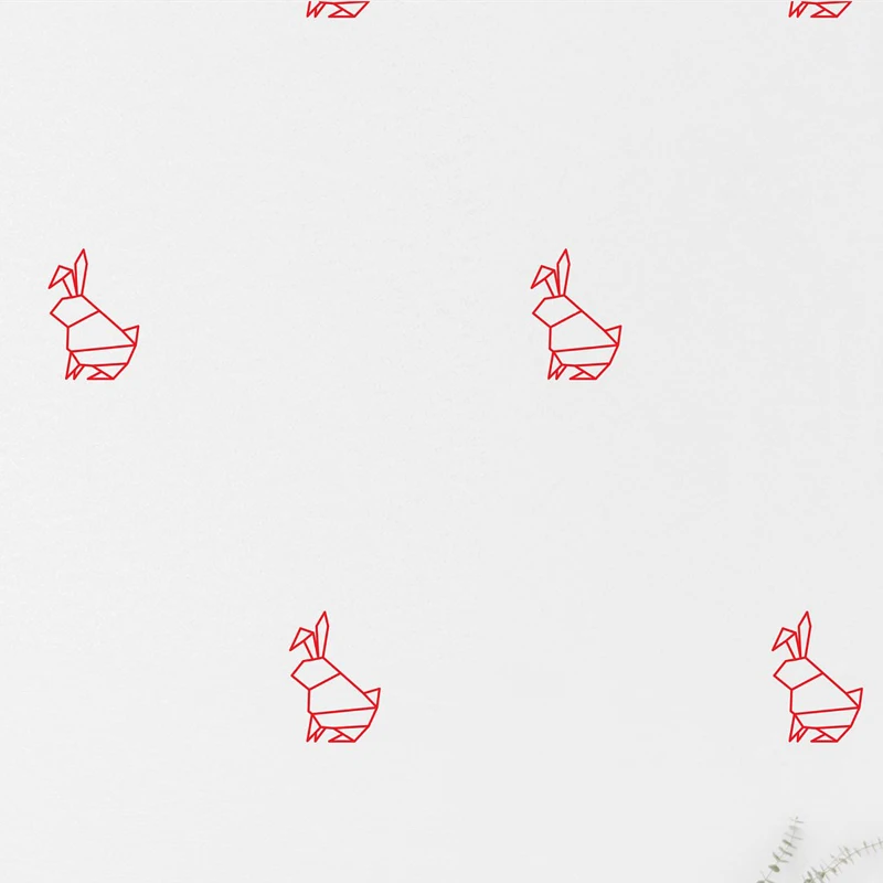 Геометрический маленький кролик милый узор стикер на стену s для детской комнаты