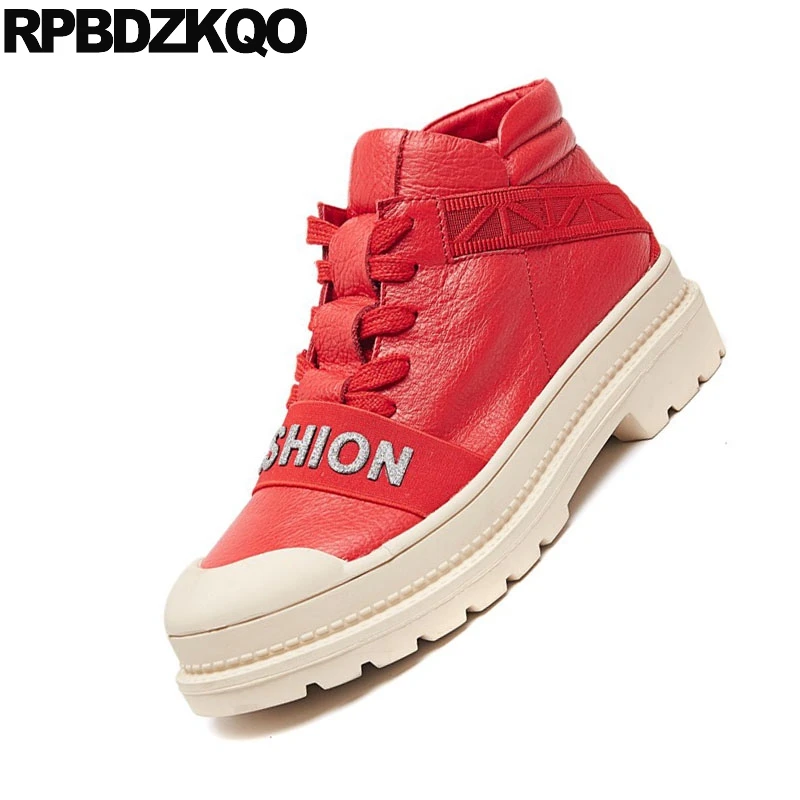 короткая черный обувь красный повседневная Передняя кружевная ботильоны осень