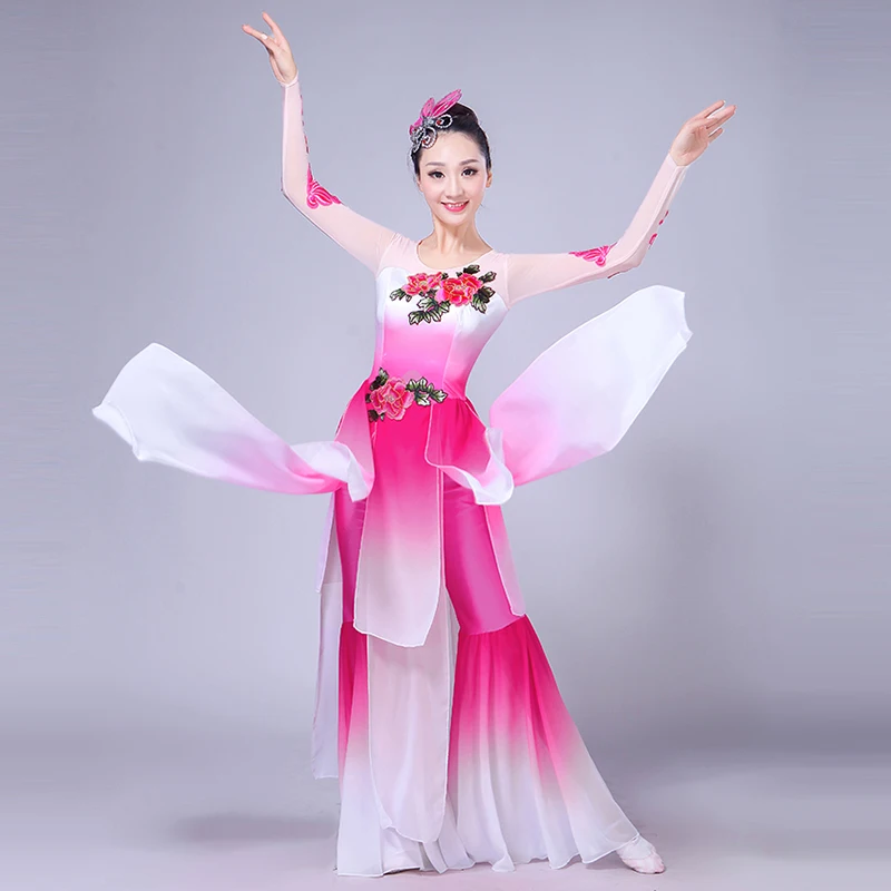 Фото Одежда для китайских народных танцев костюм традиционных фанатов s
