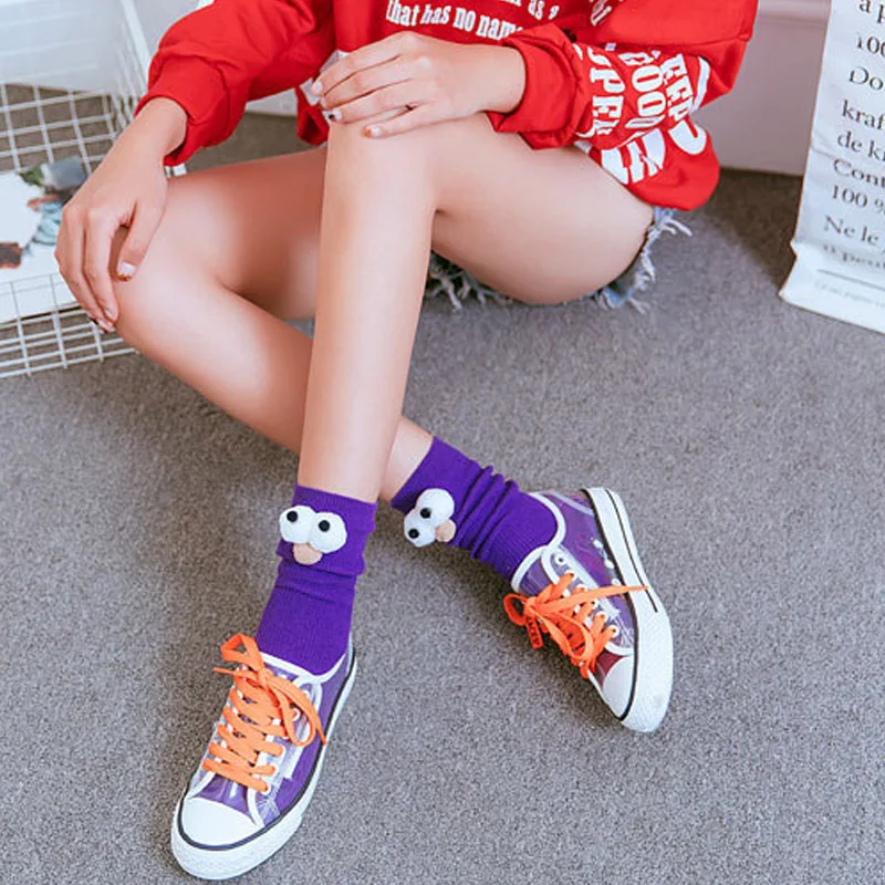 Harajuku/крутые носки художественные женские модные хлопковые носки корейские 3D хипстерские милые Мультяшные осенне-зимние забавные носки для женщин, новинка года