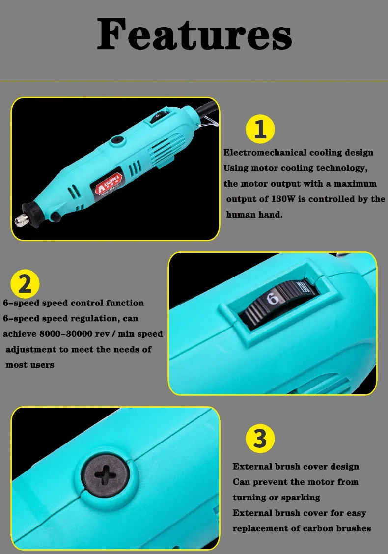 PJLSW 2 шт. DIY дрель гравировальная электрическая дрель Dremel стиль новая ручка шлифовальный станок Мини дрель Электрический Роторный инструмент мини-мельница 180 Вт 350-I