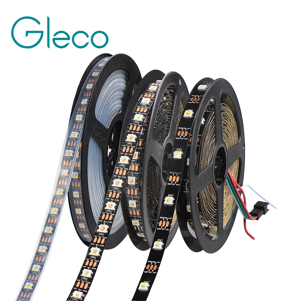 SK6812 IC Светодиодная лента 5050 RGB RGBW RGBWW 30/60/144 светодиодных пикселей адресуемый Цвет