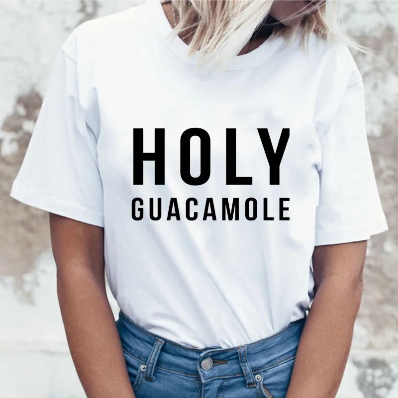 Harajuku holy guacamole женская футболка с буквенным принтом одежда рубашки большого