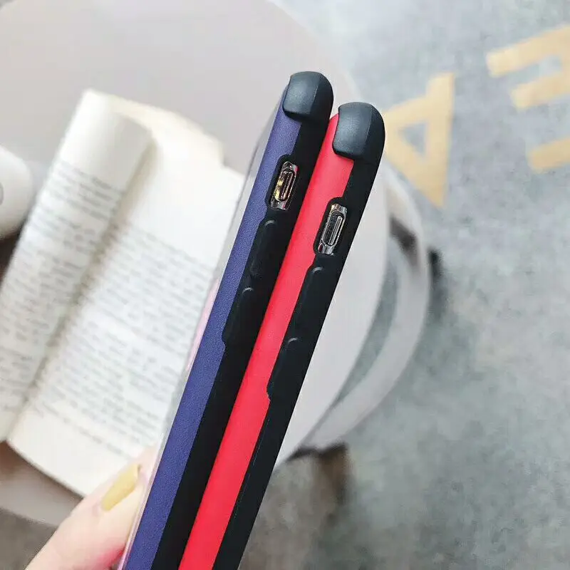Kuutti Squishy Cool Blue Red Dog Printing Couple Friends Phone Cases for iPhone 6 6s 7 8 Plus X XR XS Max Boy Girls Covers |