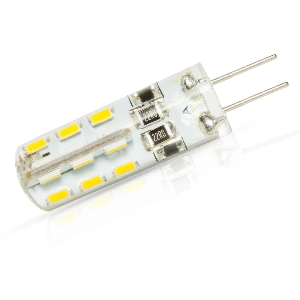 20 шт./лот G4 12 В постоянного тока 3 Вт Светодиодная лампа 24 светодиода SMD 3014 кукуруза