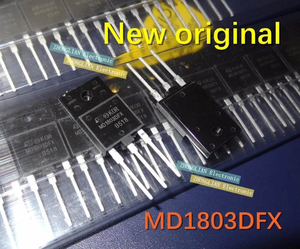 Бесплатная доставка 200 шт. NPN MD1803DFX MD1803 1500 В 10A TO-3PF 100% Новый оригинальный D1803 1803 1803DFX