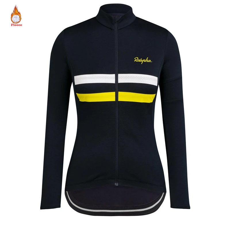 Ralvpha велосипедная майка Pro Team Maillot Ciclismo Mujer Mtb с длинным рукавом Зимняя Теплая Флисовая велосипедная майка для женщин и девушек