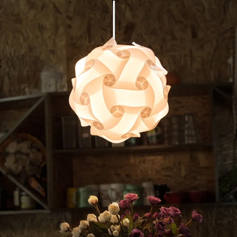 Современный подвесной светильник ПВХ 40 см Снежный шар сделай сам лампа Спальня