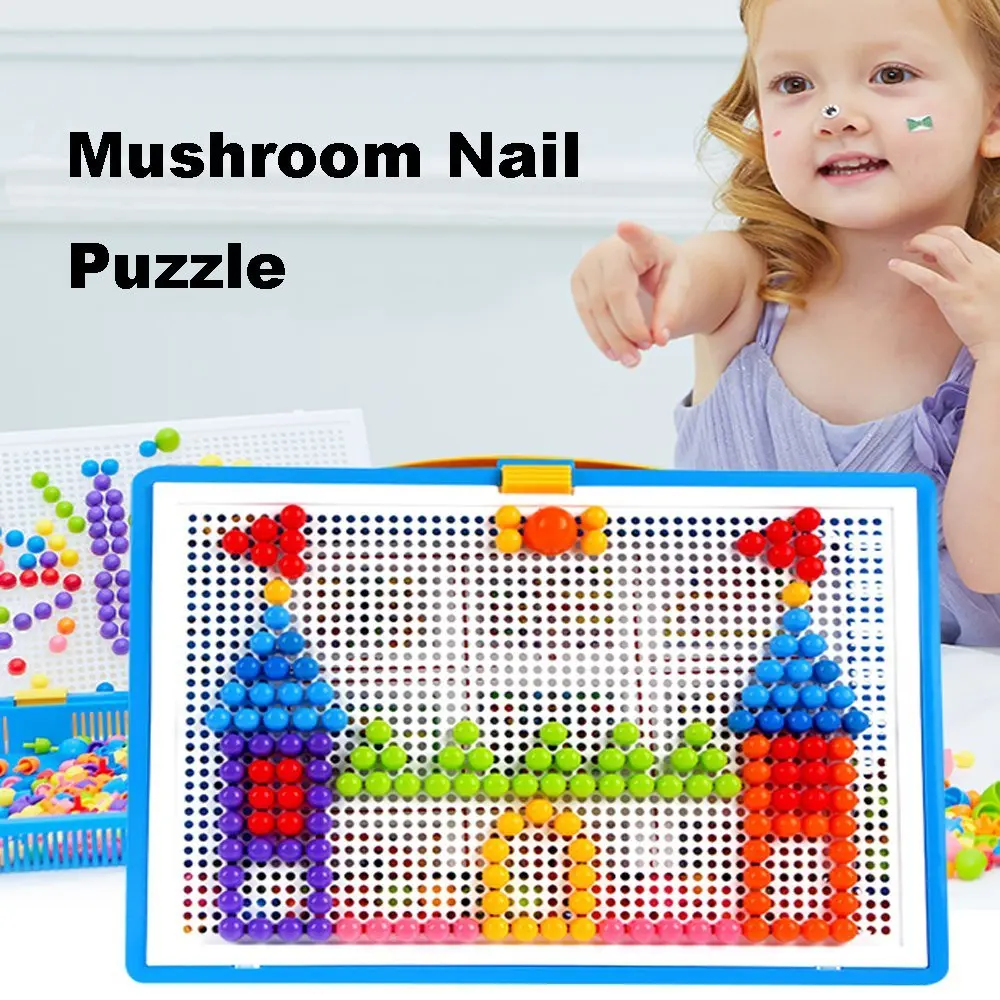 

296 шт., наборы для ногтей с грибами, креативные мозаичные головоломки, игрушки, композитные интеллектуальные развивающие строительные блоки...