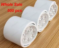 wholesale 500x 7w led ceiling wall light white shell surface mount lamp bulb kit purewarm white