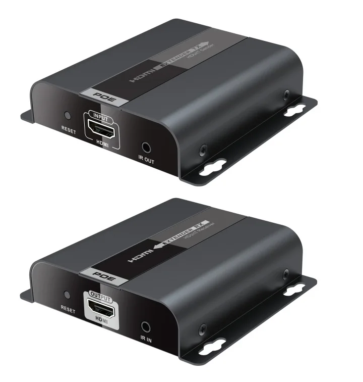 До 120 м LKV383POE HDBitT HDMI удлинитель через один CAT5/5e/6 HDCP конвертер 1080P с POE бесплатная