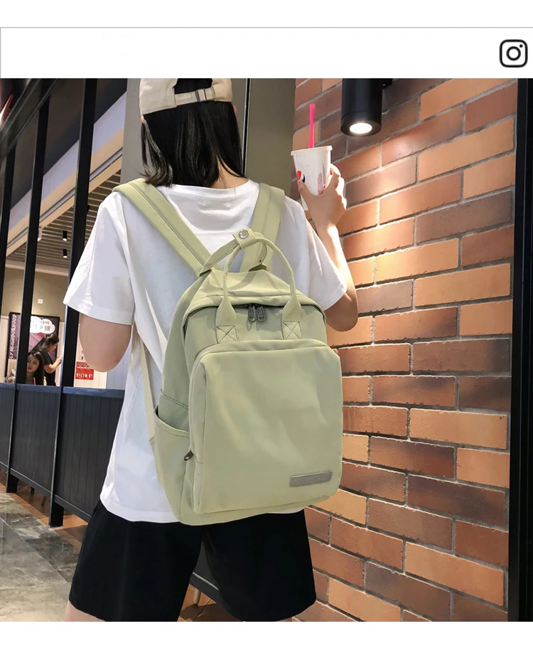Новинка, Harajuku Ulzzang, Модный женский рюкзак, женский,, Одноцветный, водонепроницаемый, Корея, Ins, милый, женский, консервативный стиль, повседневный рюкзак