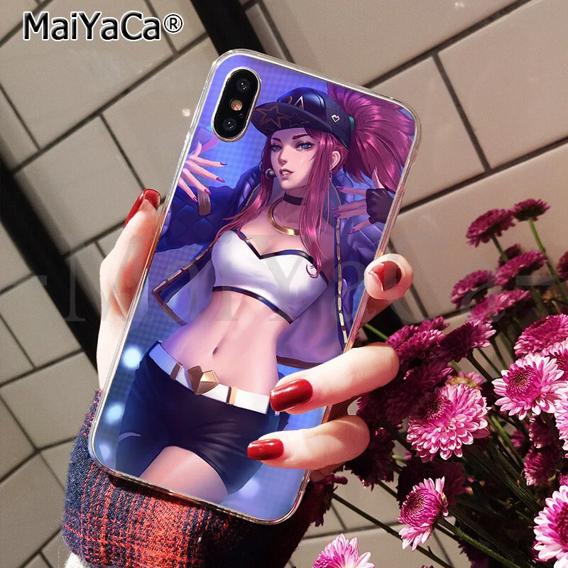 A9 MaiYaCa kda league of legends ТПУ мягкий силиконовый прозрачный чехол для телефона для iPhone 8 7 6 6S Plus 5 5S SE XR X XS MAX Coque Shell - Цвет: A9