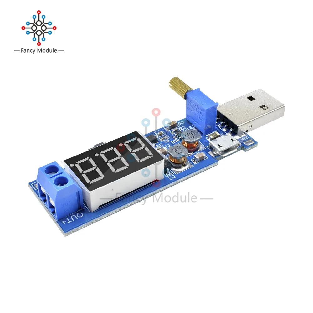 USB повышающий/понижающий модуль питания DC-DC 5 В до 3 В/12 Регулируемый повышающий
