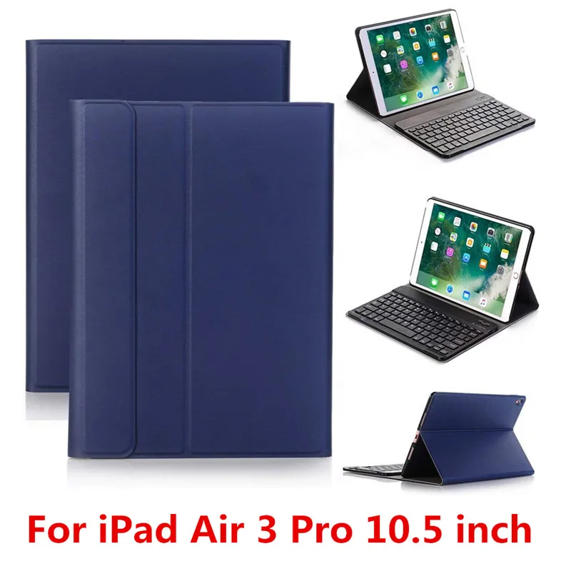 1035-10.5-Blue Bluetooth клавиатура чехол для iPad Mini 5 4 3/2/1 Air 1/2 чехол для iPad / 9,7 Pro 10,5 11 дюймов MacBook Air 3 10,5 крышка клавиатуры - Цвет: 1035-10.5-Blue