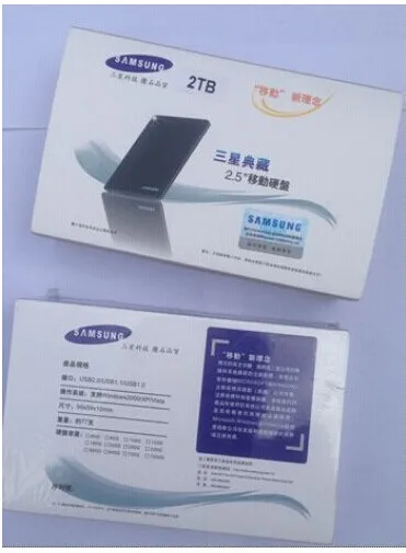 Новый 2015 Samsung Жесткий диск 2 ТБ 2.5 &quot2.0 Портативный USB Диск HDD Черный Внешний 3 Год