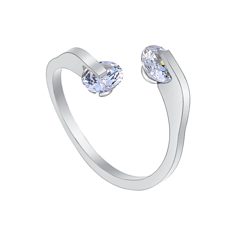 Кольца из нержавеющей стали гладкие кольца 3 кругов розового золота с