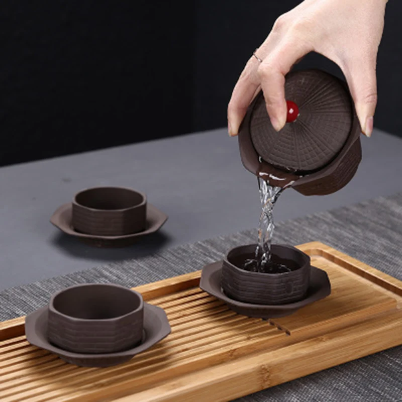 Дорожный китайский инфузионный чайник портативный Gaiwan кофейная чашка посуда для