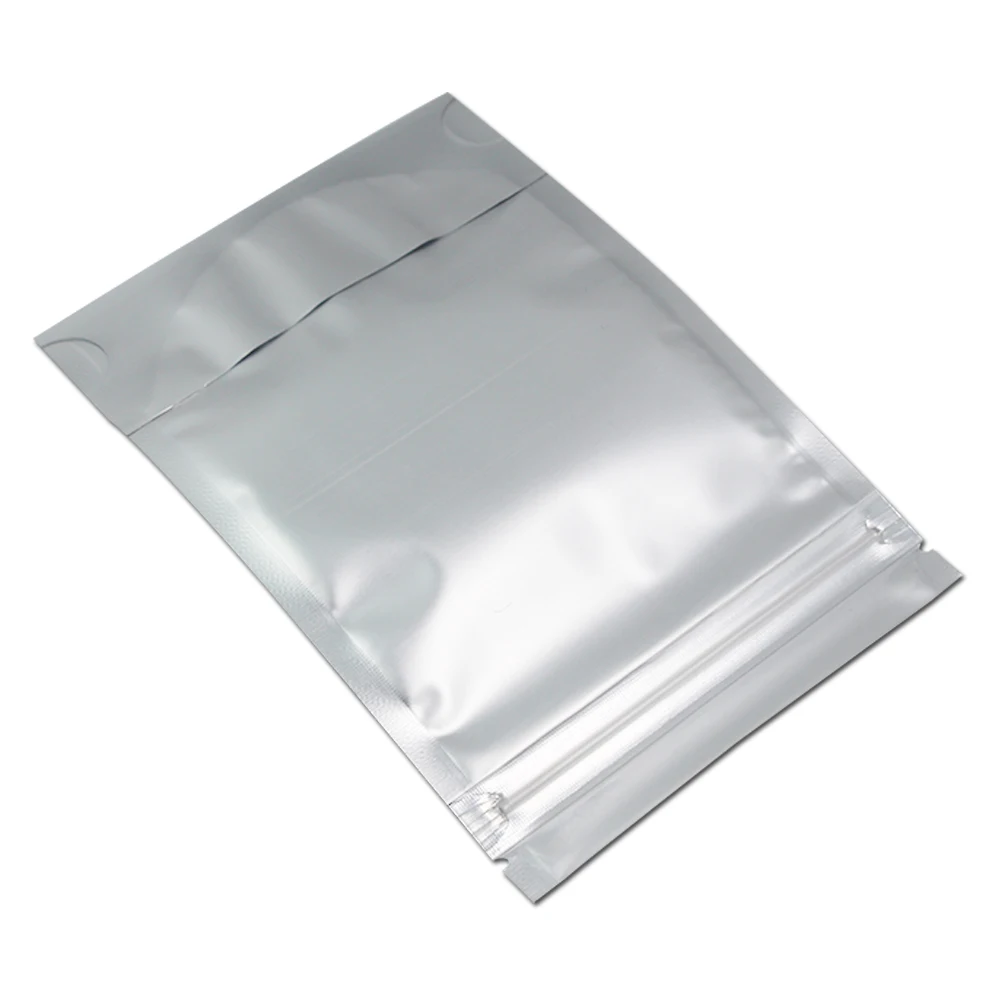 Стоьте вверх замок молнии майларовая фольга пакет сумки 6 размеров Передняя