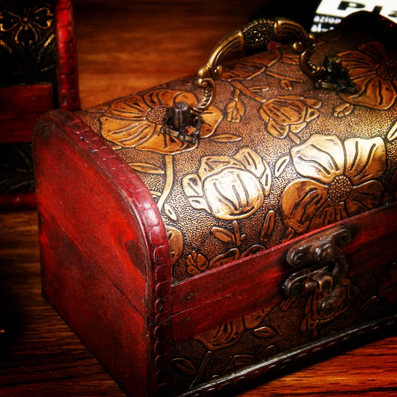 ASFULL Шикарный чехол держатель Деревянный пиратский ящик для хранения ювелирных