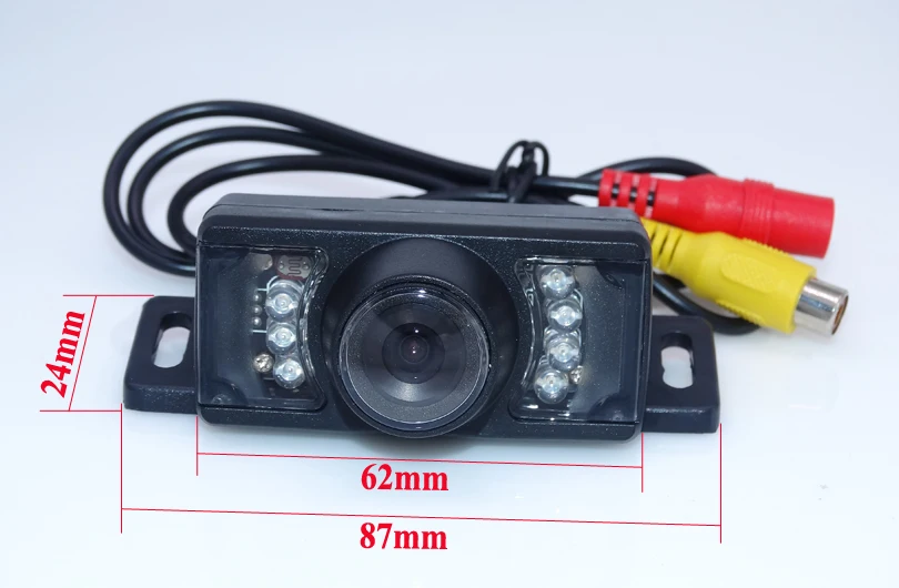 Фото Проводная камера с 7 ИК подсветкой цветная ccd hd для использования в автомобиле