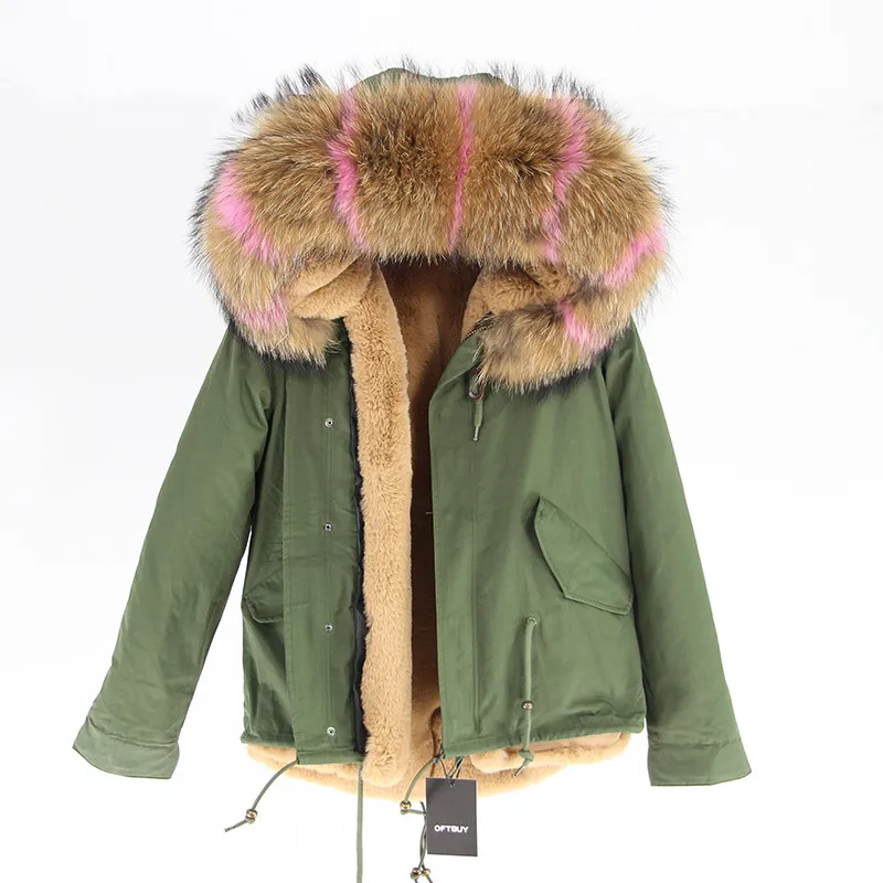 OFTBUY, темно-синяя парка, зимняя куртка, пальто для женщин, пальто с натуральным мехом, парка с воротником из натурального меха енота, с капюшоном, теплая мягкая подкладка из искусственного меха - Цвет: 19