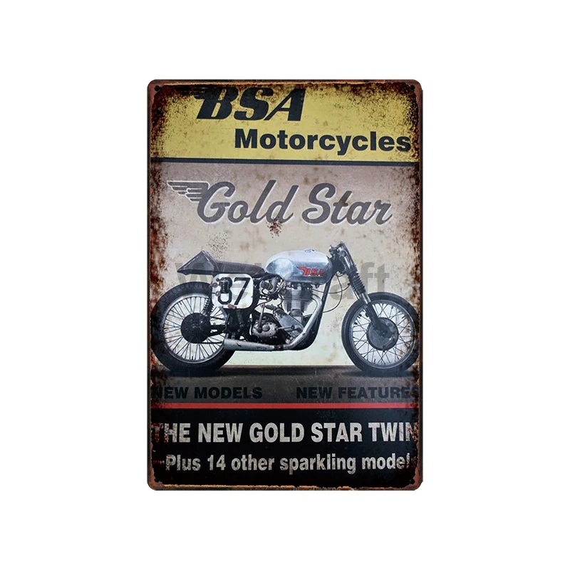 [WellCraft] езда двигатель BSA велосипед ducati металлические знаки классический настенный плакат доска живопись бар магазин Декор 20*30 см LT-1756 - Цвет: XR1090