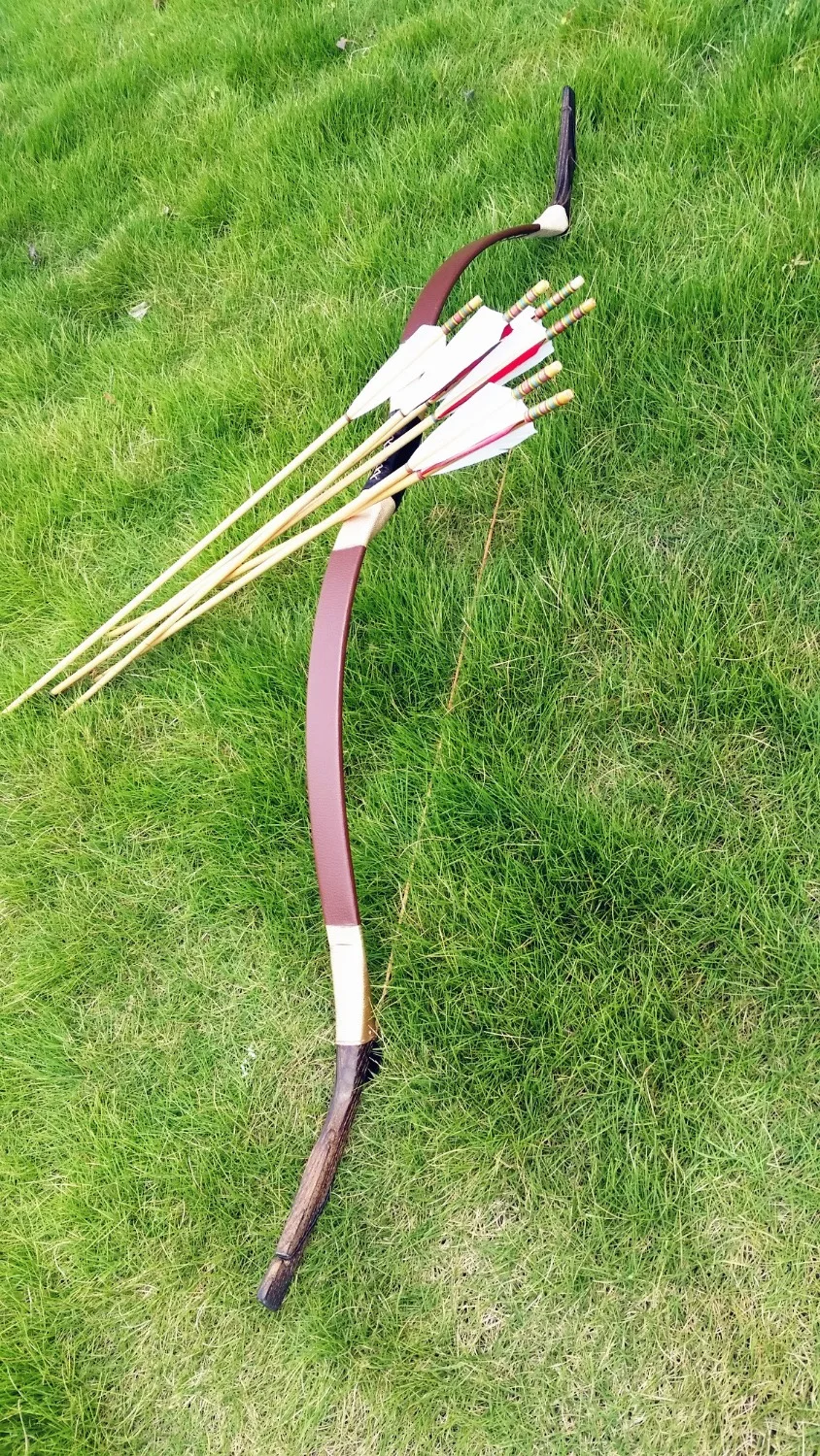 Популярный комплект с длинным бантом! Традиционный длинный лук для стрельбы из