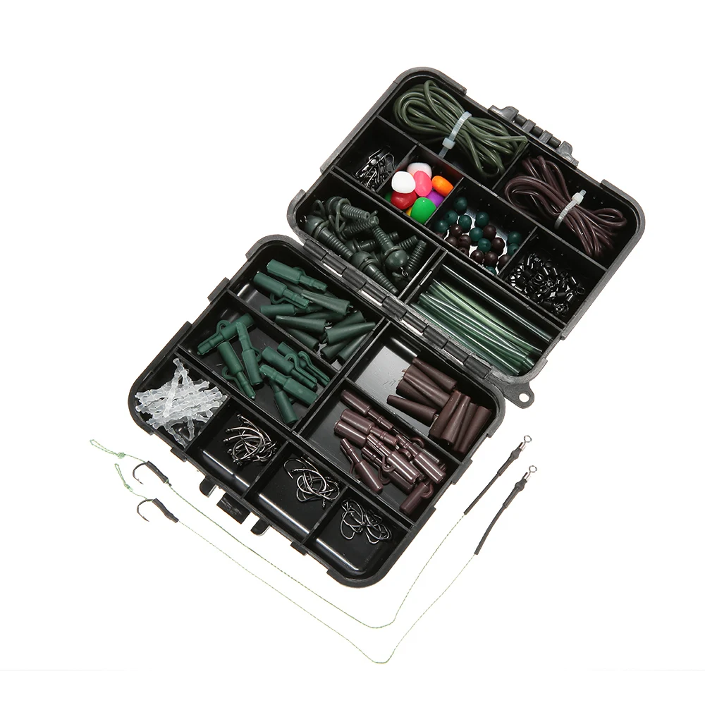 155 шт. коробка для рыболовных снастей набор карпа зажимы