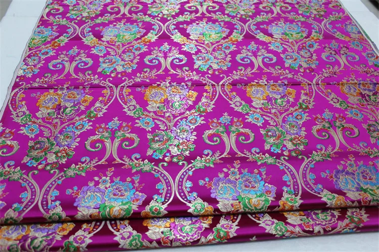CF559 1 ярд 5 цветов китайская Цветочная парча жаккард Cheongsam шелковая парча ткань для женского платья ткань для китайской свадьбы