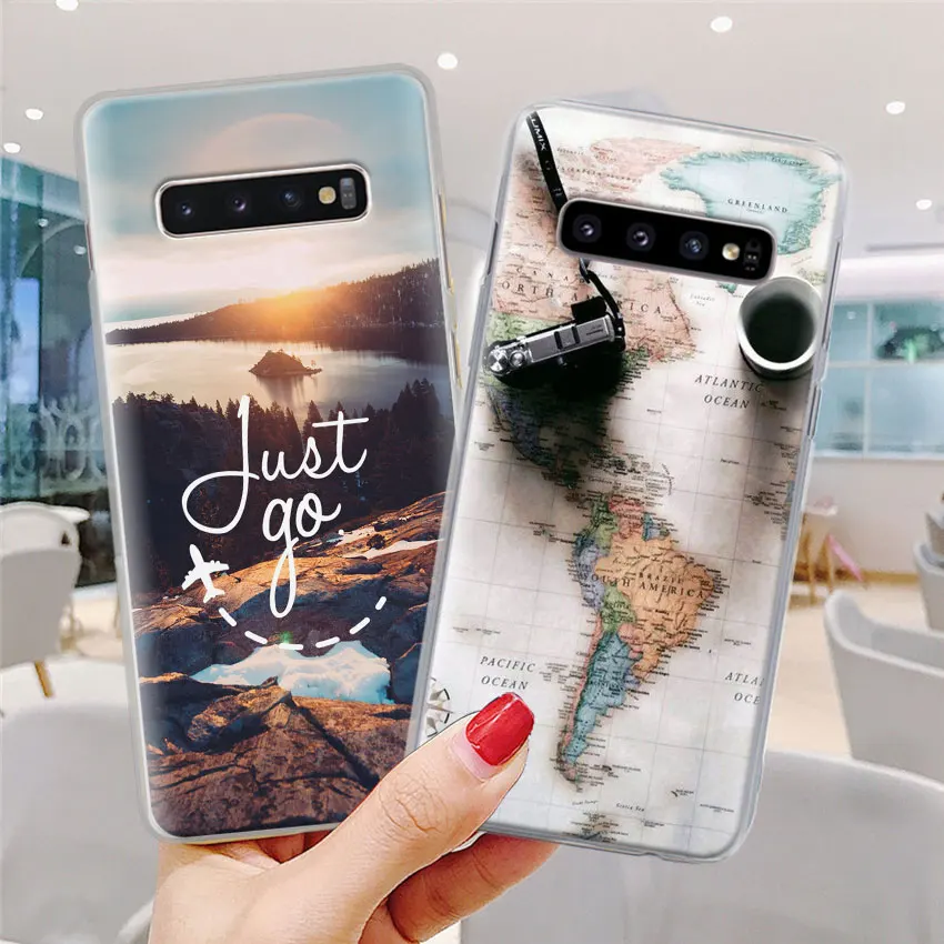 Карта мира план путешествий Чехол для телефона для samsung Galaxy S10e S10 Plus S7 S8 S9 Plus Note 8 9 10 Plus S10 Note 10 5G жесткий чехол