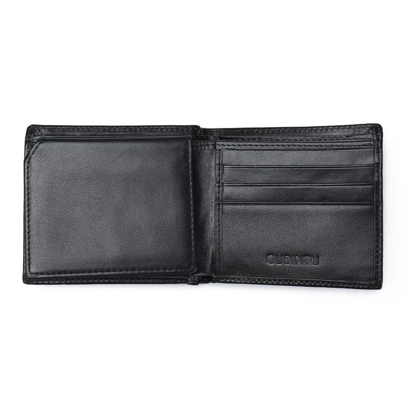 Кошелек мужской из натуральной кожи с RFID блокировкой тонкий бумажник откидной