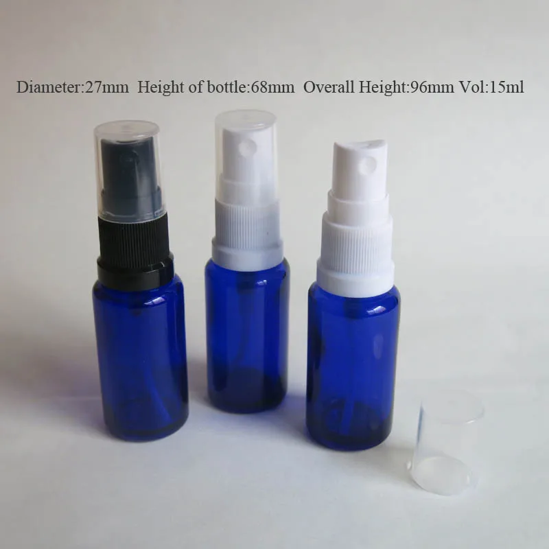 Оптом 100 шт./лот 15 мл янтарная стеклянная бутылка с распылителем для лосьона