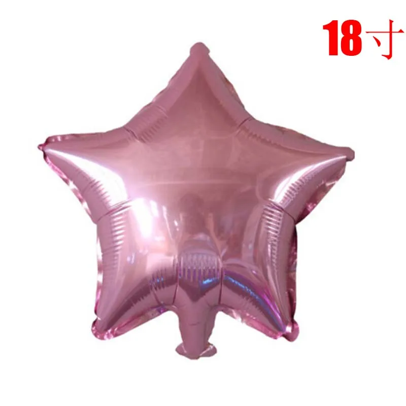 5pc five-pointed star aluminum foil balloon birthday party 18 inch large inflatable gift wedding | Дом и сад