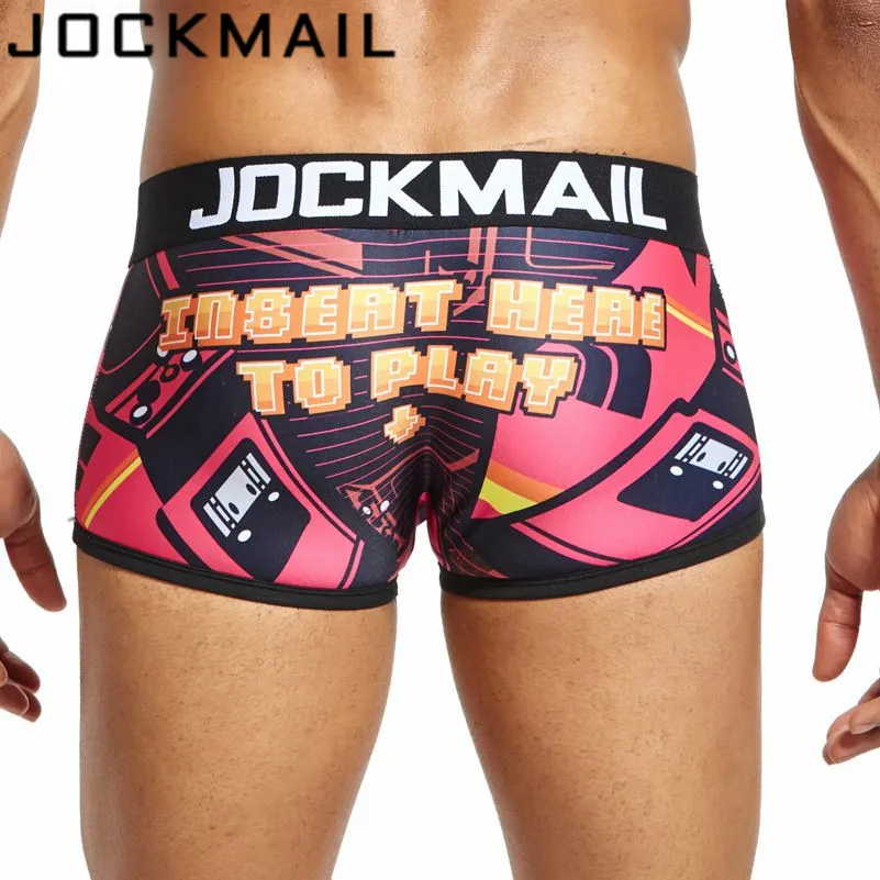 Новинка бренд JOCKMAIL сексуальное мужское нижнее белье боксеры шорты сексуальные