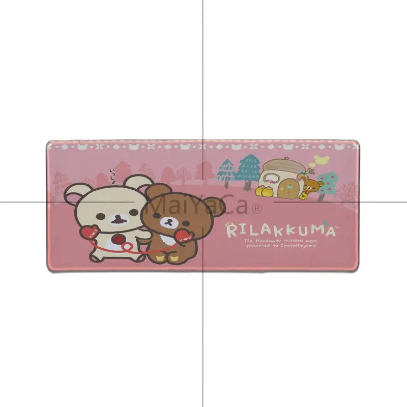 Lock Edge 40X90cm Maiyaca милые rilakkuma Нескользящие прочные компьютерные коврики большой игровой коврик для мыши ПК компьютерный коврик muismat игровой - Цвет: Lock Edge 40X90cm